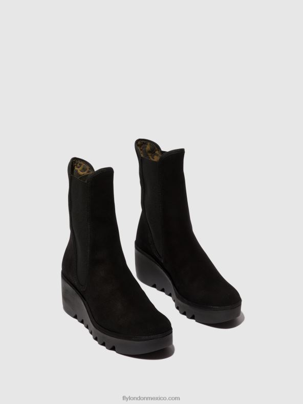 negro 2LT8B145 botines chelsea byro395 Fly London mujer