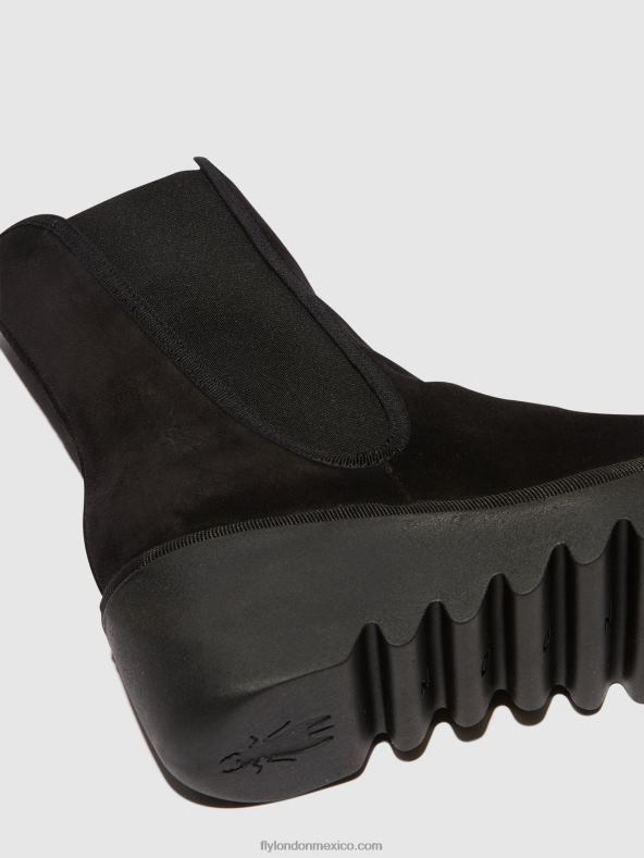 negro 2LT8B145 botines chelsea byro395 Fly London mujer