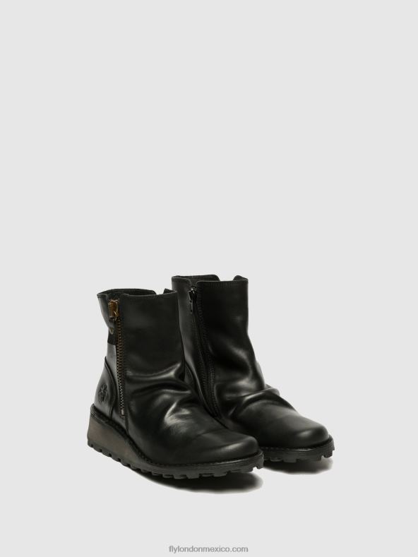 negro 2LT8B269 botines con cremallera mon944 Fly London mujer