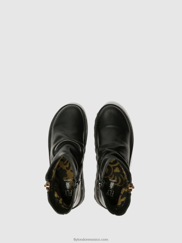 negro 2LT8B269 botines con cremallera mon944 Fly London mujer