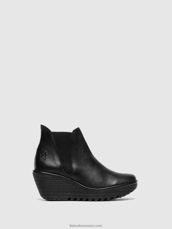 negro 2LT8B281 botines chelsea yoss Fly London mujer