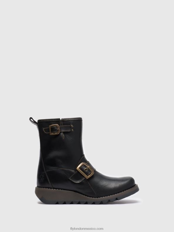 negro 2LT8B282 botines hebilla sino525 Fly London mujer