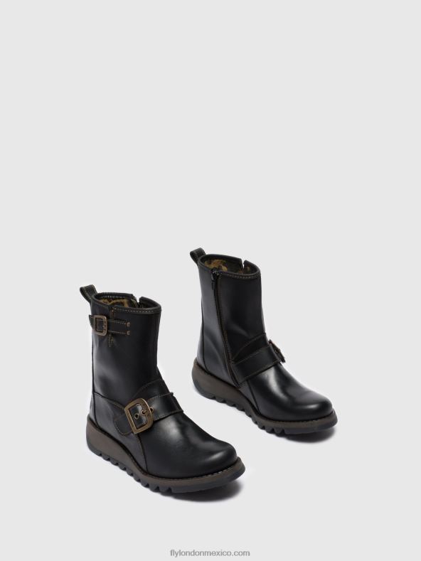 negro 2LT8B282 botines hebilla sino525 Fly London mujer