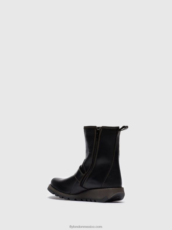 negro 2LT8B282 botines hebilla sino525 Fly London mujer