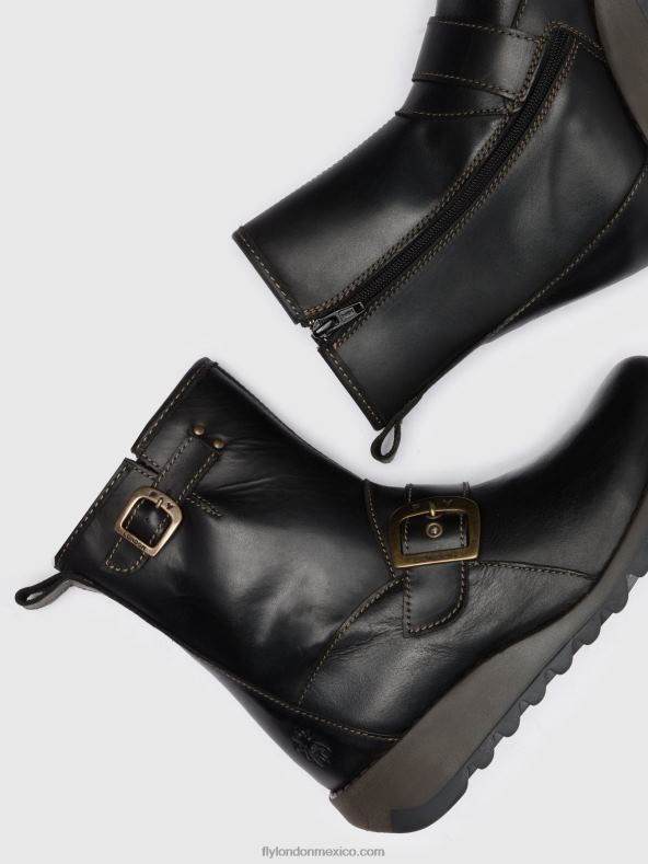 negro 2LT8B282 botines hebilla sino525 Fly London mujer