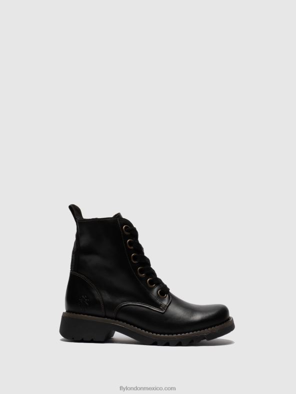 negro 2LT8B283 botines con cordones ragi539 Fly London mujer