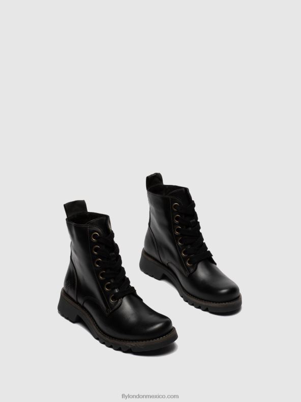 negro 2LT8B283 botines con cordones ragi539 Fly London mujer