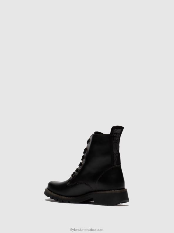 negro 2LT8B283 botines con cordones ragi539 Fly London mujer