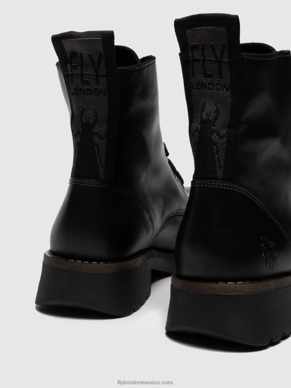 negro 2LT8B283 botines con cordones ragi539 Fly London mujer