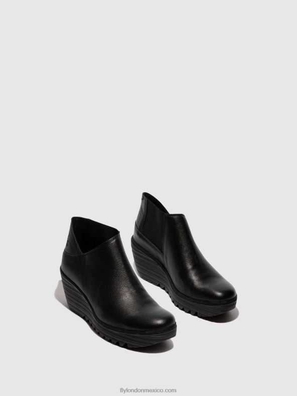 negro 2LT8B34 botines con cremallera yego400 Fly London mujer