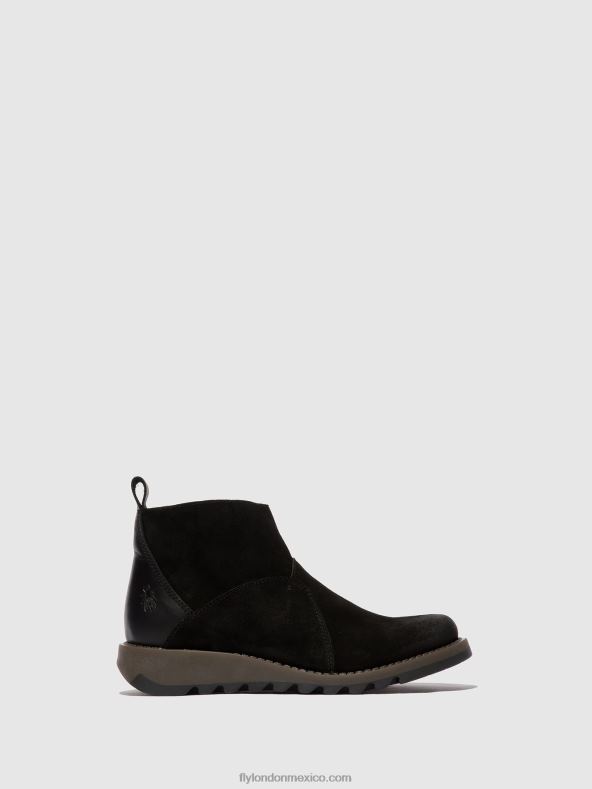 negro 2LT8B45 botines con cremallera sely918 Fly London mujer