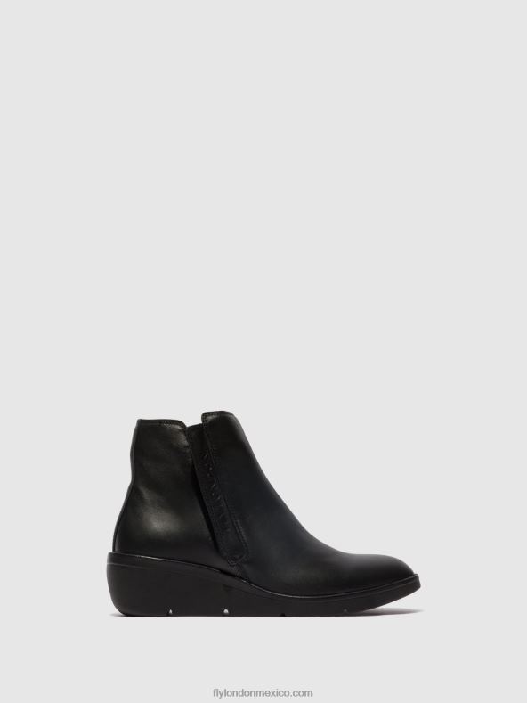 negro 2LT8B48 botines con cremallera nula550 Fly London mujer