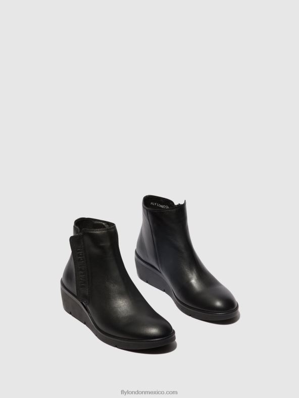 negro 2LT8B48 botines con cremallera nula550 Fly London mujer