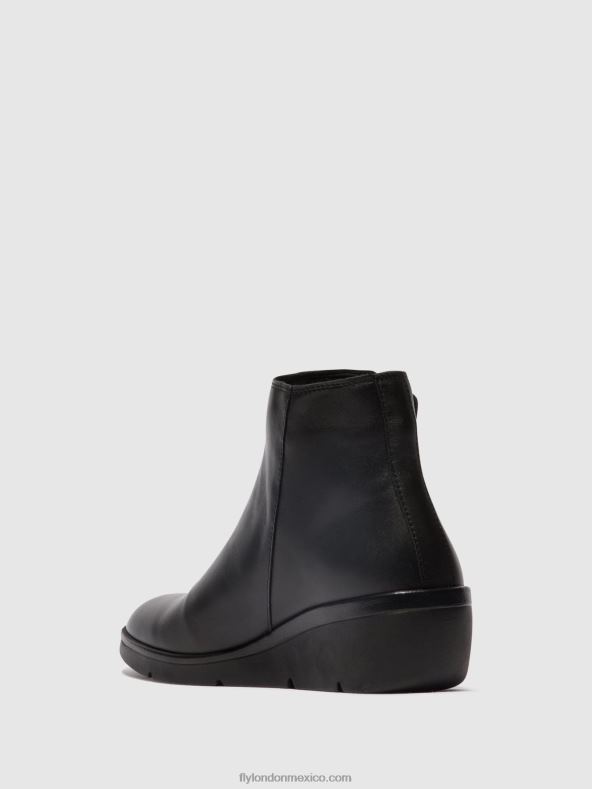 negro 2LT8B48 botines con cremallera nula550 Fly London mujer