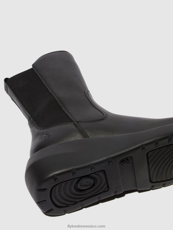 negro 2LT8B63 botines con cremallera brin516 Fly London mujer