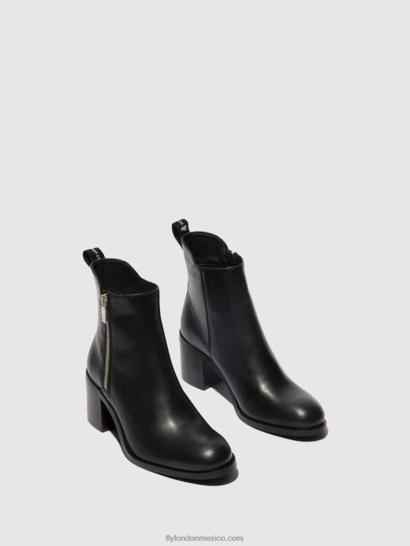 negro 2LT8B78 botines con cremallera ader912 Fly London mujer