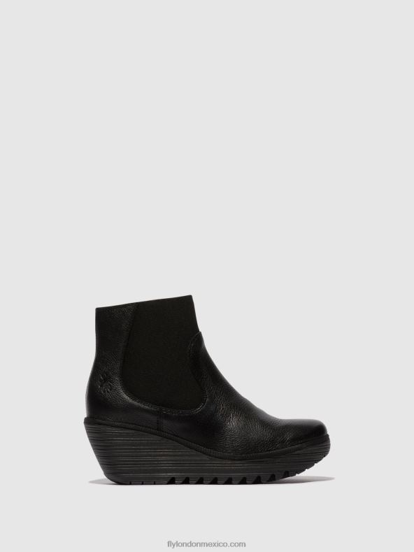 negro 2LT8B7 botines chelsea yade398 Fly London mujer