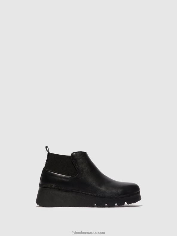 negro 2LT8B8 botines elásticos pada403 Fly London mujer