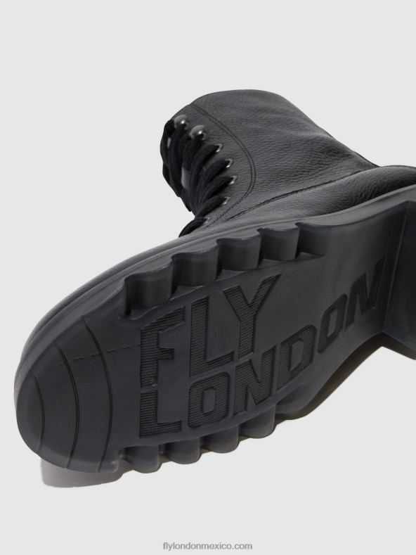 negro 2LT8B91 botines con cordones reid893 Fly London mujer