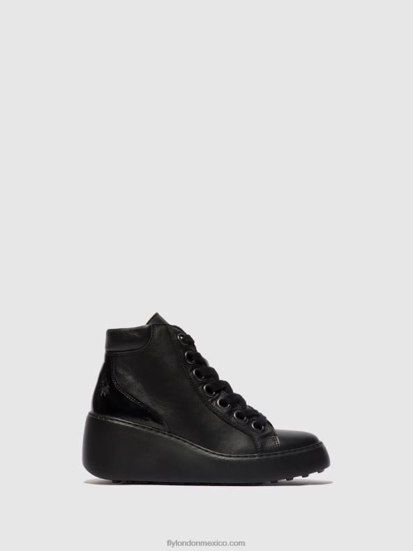 negro (suela negra) 2LT8B108 botines con cordones dice468 Fly London mujer