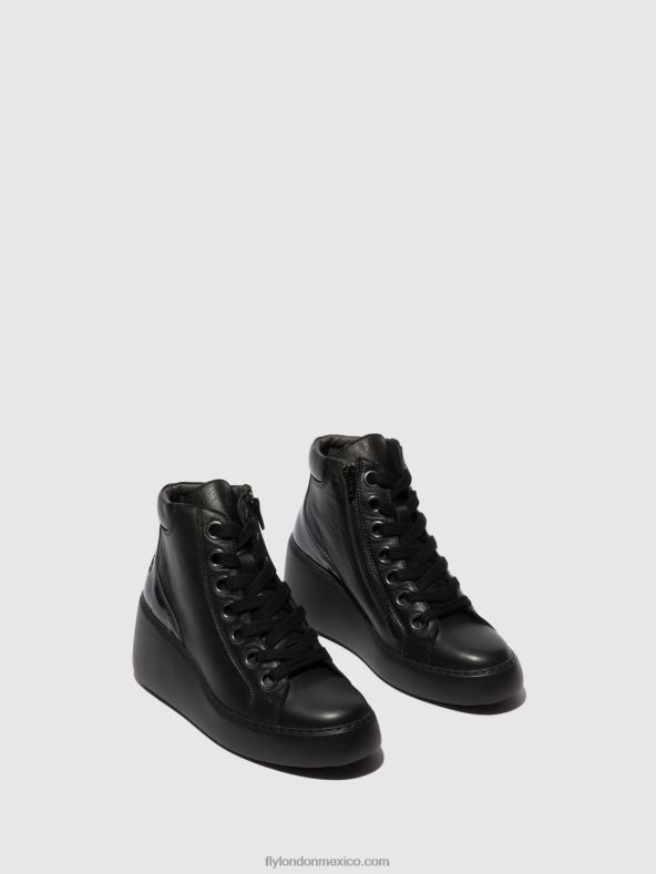 negro (suela negra) 2LT8B108 botines con cordones dice468 Fly London mujer