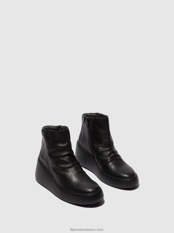 negro (suela negra) 2LT8B58 botines con cremallera dabe461 Fly London mujer