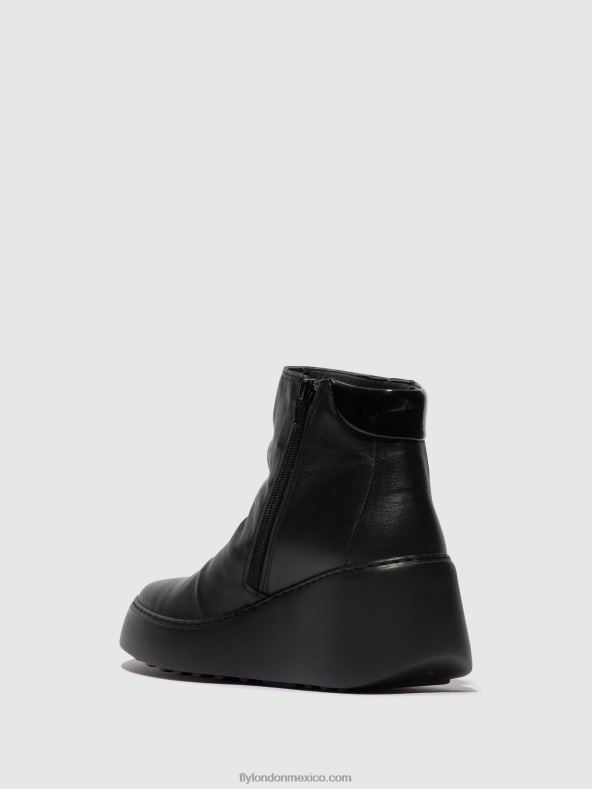 negro (suela negra) 2LT8B58 botines con cremallera dabe461 Fly London mujer