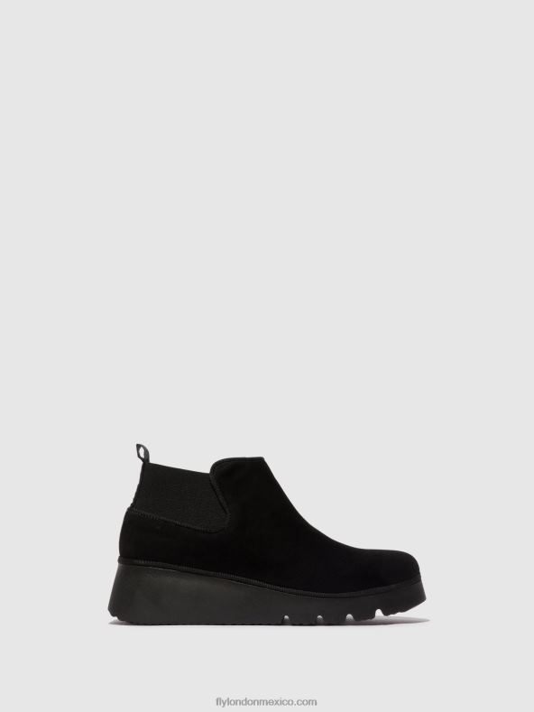 niño ante negro 2LT8B10 botines elásticos pada403 Fly London mujer