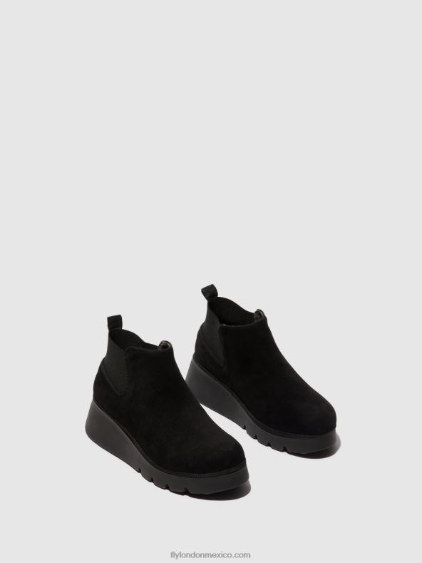 niño ante negro 2LT8B10 botines elásticos pada403 Fly London mujer