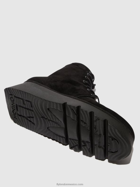 niño ante negro 2LT8B4 botines con cordones pall404 Fly London mujer
