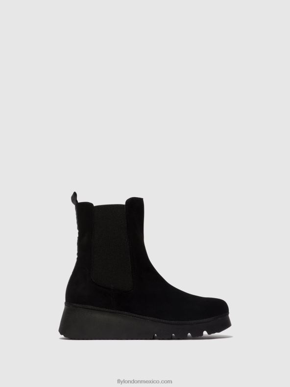 niño ante negro 2LT8B6 botines chelsea paty405 Fly London mujer