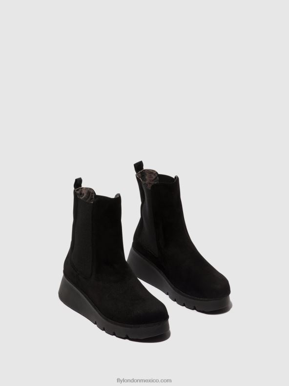 niño ante negro 2LT8B6 botines chelsea paty405 Fly London mujer