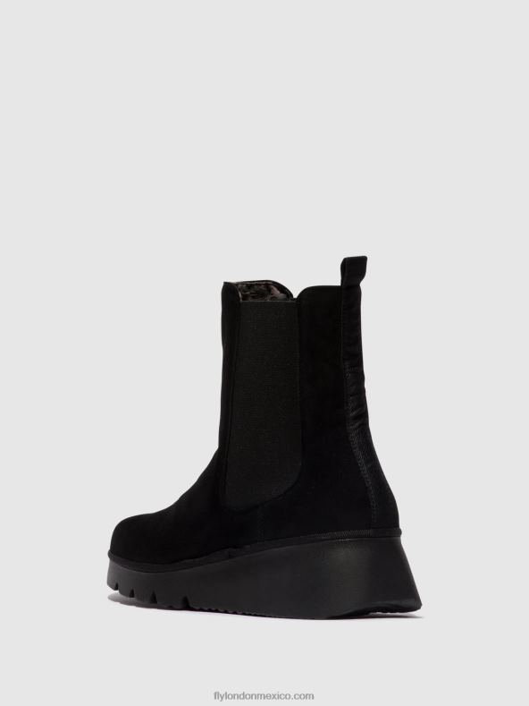 niño ante negro 2LT8B6 botines chelsea paty405 Fly London mujer