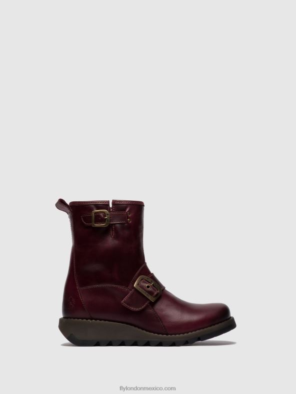 púrpura 2LT8B262 botines hebilla sino525 Fly London mujer