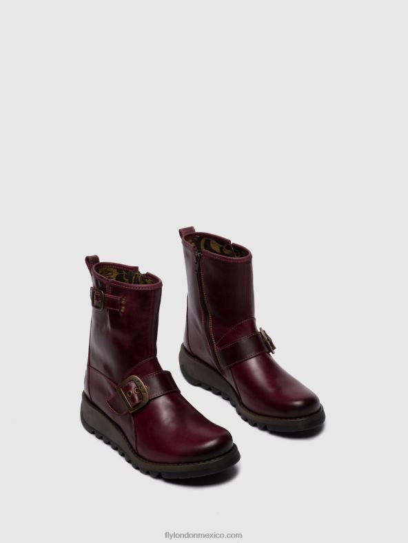 púrpura 2LT8B262 botines hebilla sino525 Fly London mujer