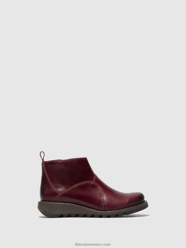 púrpura 2LT8B46 botines con cremallera sely918 Fly London mujer