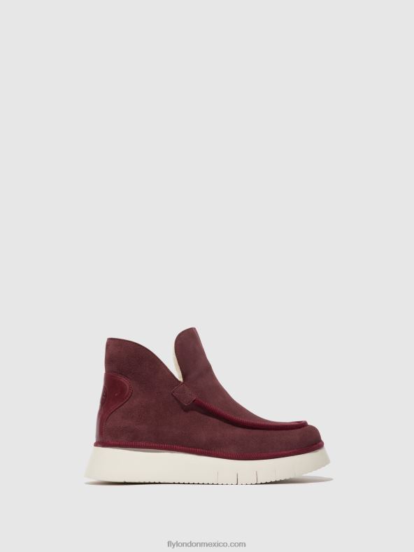 púrpura 2LT8B83 botines punta redonda coze348 Fly London mujer