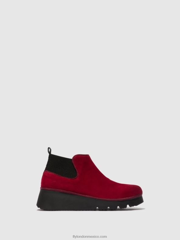 rojo 2LT8B111 botines elásticos pada403 Fly London mujer