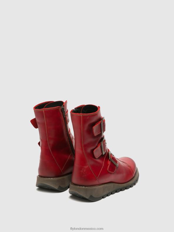 rojo 2LT8B265 botines hebilla scop110 Fly London mujer