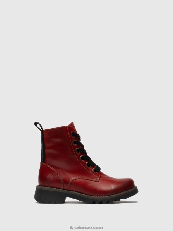 rojo 2LT8B284 botines con cordones ragi539 Fly London mujer