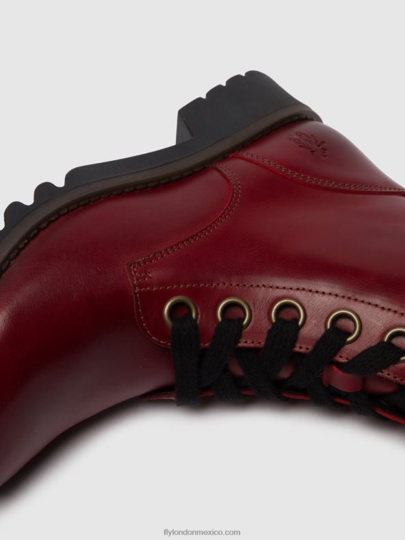 rojo 2LT8B284 botines con cordones ragi539 Fly London mujer