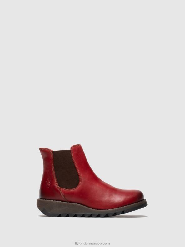 salv rojo 2LT8B275 botines chelsea Fly London mujer
