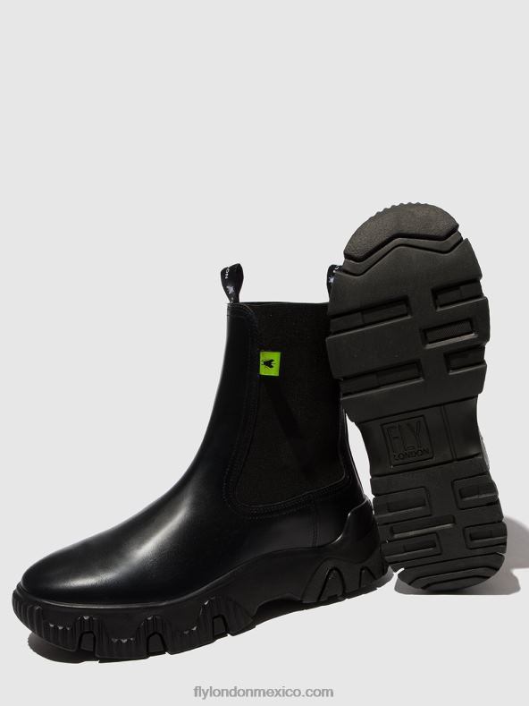 tunder negro 2LT8B159 botines chelsea faty885 Fly London mujer