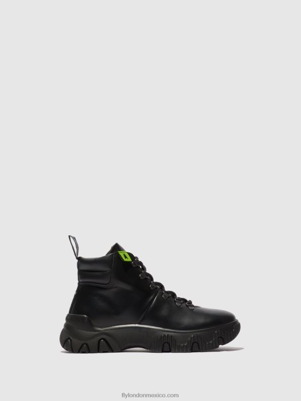 tunder negro 2LT8B166 botines con cordones figa887 Fly London mujer