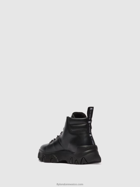 tunder negro 2LT8B166 botines con cordones figa887 Fly London mujer