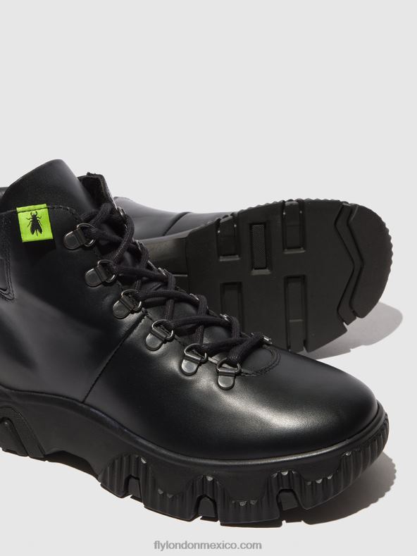 tunder negro 2LT8B166 botines con cordones figa887 Fly London mujer