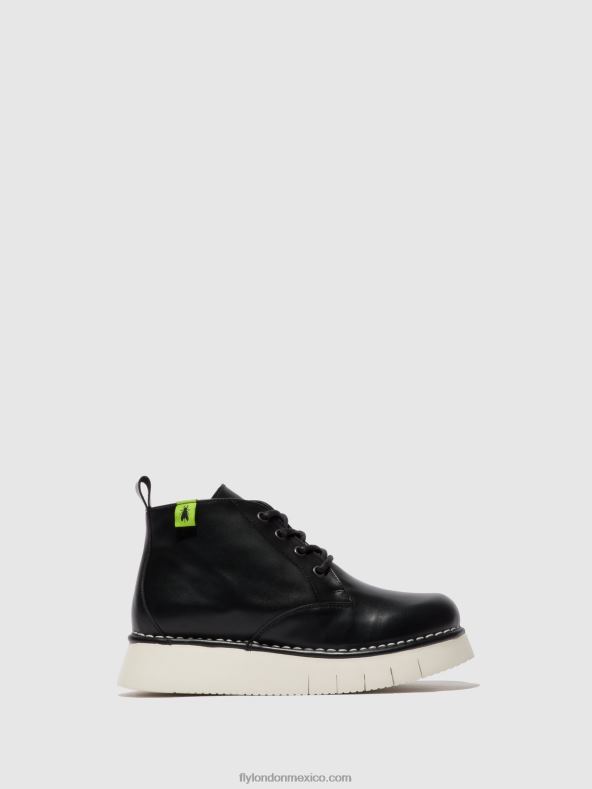 tunder negro 2LT8B167 botines con cordones idda244 Fly London mujer