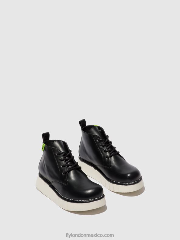 tunder negro 2LT8B167 botines con cordones idda244 Fly London mujer