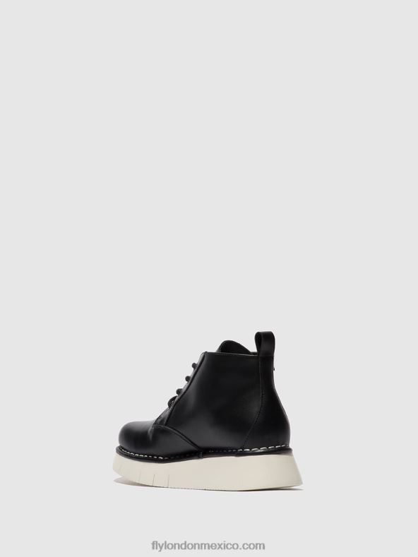 tunder negro 2LT8B167 botines con cordones idda244 Fly London mujer