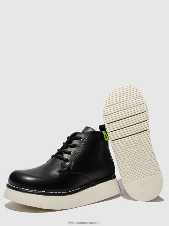 tunder negro 2LT8B167 botines con cordones idda244 Fly London mujer